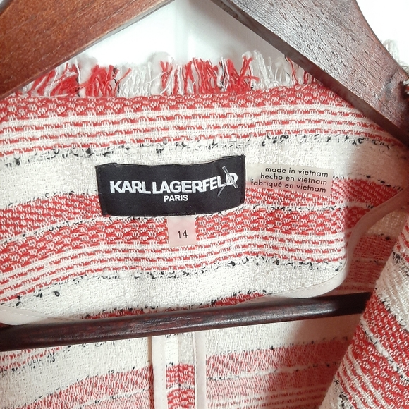 NWOT Paris Striped Tweed Jacket With Fringes - Picture 8 of 8